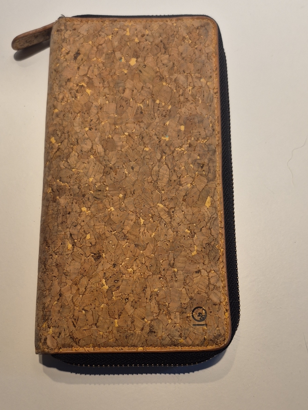 tentree Cork Zip Tablet Folio Case in Natural Brown with Gold Flecks